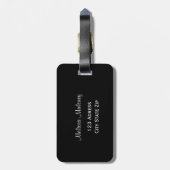 Pink Cheroms Glitzer Gepäckmarke Gepäckanhänger (Rückseite vertikal)