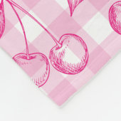 Pink Cherry Ästhetische Koquette Fleecedecke (Ecke)