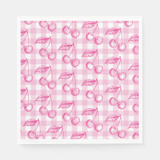 Pink Cherry Ästhetische Koquette Serviette