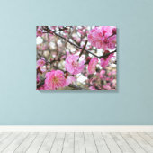 Pink Cherry Blosm / Sakura / ラ(桜) Leinwanddruck (Insitu (Holzboden))