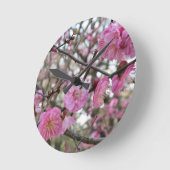 Pink Cherry Blosm / Sakura / ラ(桜) Runde Wanduhr (Winkel)