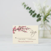 Pink Cherry Blossom 3,5 x 2,5" RSVP-Karte Begleitkarte (Stehend Vorderseite)