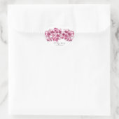 Pink Cherry Blossom Arrangement Sketch Design Herz-Aufkleber (Tasche)