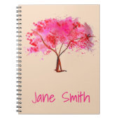 Pink Cherry Blossom Baumart Notizblock (Vorderseite)