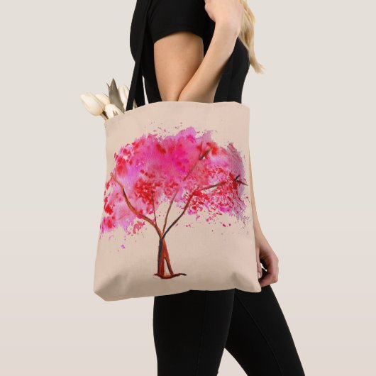 Pink Cherry Blossom Baumart Tasche (Von Nahem)