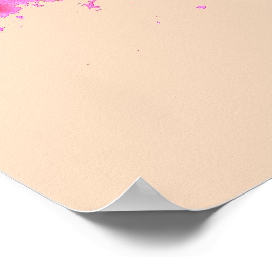 Pink Cherry Blossom Baumfarbe Poster (Ecke)