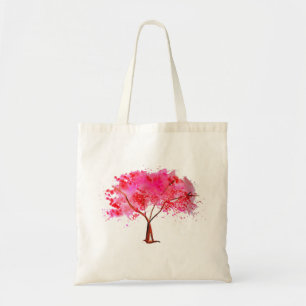 Pink Cherry Blossom Baumfarbe Tragetasche