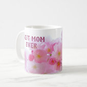 Pink Cherry Blossom Beste Mama je Tasse (Vorderseite Links)