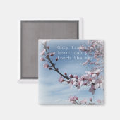 Pink Cherry Blossom blühendes Baummagnet Magnet (Vorderseite/Rückseite)