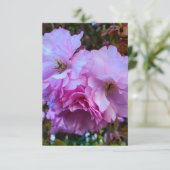 Pink Cherry Blossom Blume Einladung (Stehend Vorderseite)