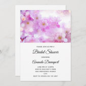 Pink Cherry Blossom Blume Foto Brautparty Einladung (Vorne/Hinten)