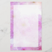 Pink Cherry Blossom Blume Foto Briefpapier (Vorderseite)