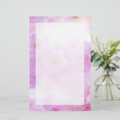 Pink Cherry Blossom Blume Foto Briefpapier (Stehend Vorderseite)