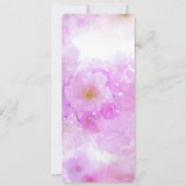 Pink Cherry Blossom Blume Foto Einladung (Rückseite)