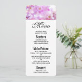 Pink Cherry Blossom Blume Foto Einladung (Stehend Vorderseite)