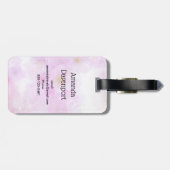 Pink Cherry Blossom Blume Foto Gepäckanhänger (Rückseite horizontal)