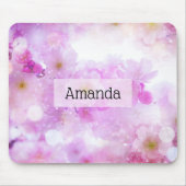 Pink Cherry Blossom Blume Foto Mousepad (Vorne)