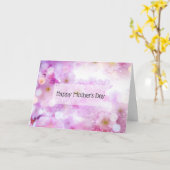 Pink Cherry Blossom Blume Foto Muttertag Karte (Gelbe Blume)