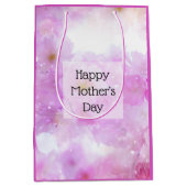 Pink Cherry Blossom Blume Foto Muttertag Mittlere Geschenktüte (Vorderseite)