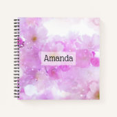 Pink Cherry Blossom Blume Foto Notizblock (Vorderseite)