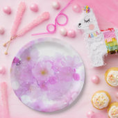 Pink Cherry Blossom Blume Foto Pappteller (Party)