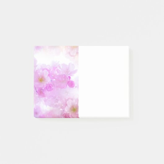 Pink Cherry Blossom Blume Foto Post-it Klebezettel (Vorderseite)