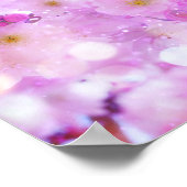 Pink Cherry Blossom Blume Foto Poster (Ecke)