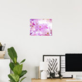 Pink Cherry Blossom Blume Foto Poster (Heimbüro)