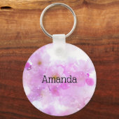 Pink Cherry Blossom Blume Foto Schlüsselanhänger (Vorderseite)