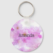 Pink Cherry Blossom Blume Foto Schlüsselanhänger (Rückseite)