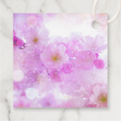 Pink Cherry Blossom Blume Foto Vielen Dank Geschenkanhänger (Rückseite)