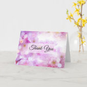 Pink Cherry Blossom Blume Foto Vielen Dank Karte (Gelbe Blume)