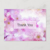 Pink Cherry Blossom Blume Foto Vielen Dank Postkarte (Vorderseite)