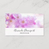 Pink Cherry Blossom Blume Foto Visitenkarte (Vorderseite)