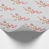 Pink Cherry Blossom Blume Geschenkpapier (Ecke)