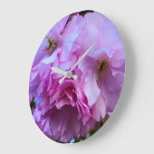 Pink Cherry Blossom Blume Große Wanduhr (Winkel)