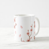 Pink Cherry Blossom Blume Kaffee Tasse (VorderseiteRechts)