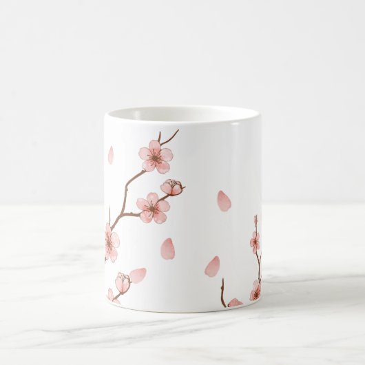 Pink Cherry Blossom Blume Kaffee Tasse (Mittel)