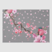 Pink Cherry Blossom Blume Muster Seidenpapier (Vorderseite)