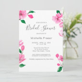 Pink Cherry Blossom. Blumenfrühling-Brautparty Einladung (Stehend Vorderseite)