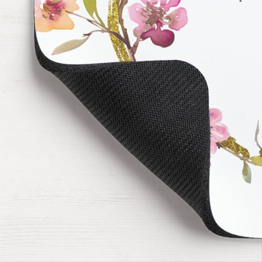 Pink Cherry Blossom Blumenmousepad Mousepad (Ecke)