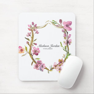 Pink Cherry Blossom Blumenmousepad Mousepad