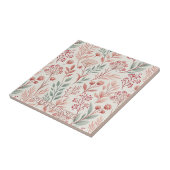 Pink Cherry Blossom, Blumenmuster und Blätter Must Fliese (Seite)