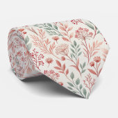 Pink Cherry Blossom, Blumenmuster und Blätter Must Krawatte (Gerollt)