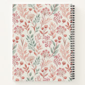 Pink Cherry Blossom, Blumenmuster und Blätter Must Notizblock (Rückseite)