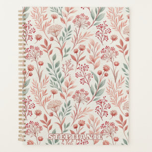 Pink Cherry Blossom, Blumenmuster und Blätter Must Planer