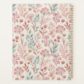 Pink Cherry Blossom, Blumenmuster und Blätter Must Planer (Rückseite)