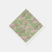 Pink Cherry Blossom Blumenpapier Napkin Serviette (Ecke)