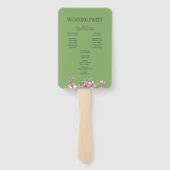 Pink Cherry Blossom Blumenreath Wedding Programm Fächer (Rückseite)