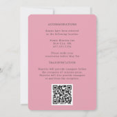 Pink Cherry Blossom Blumenzehen Einladung (Rückseite)